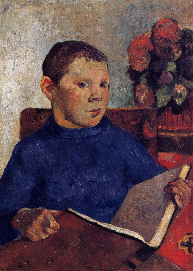 Paul Gauguin: 8IE-1886-60, Portrait =?? 1886ca, CR208, Clovis with a book, 57x41, Portland MA (iR2;R31,no31;R181,no208;R128,no187;R2,p444;R90II,p244+263)