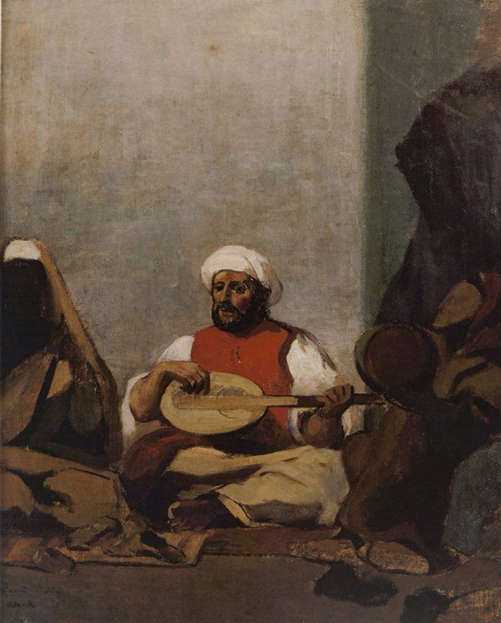 Odilon Redon: 1874, CR2032, La noce Juive (copy detail painting Delacroix), 40x32, Orsay (R182IV,pXII+IV,p333+no2032;M1) =DR1903-15