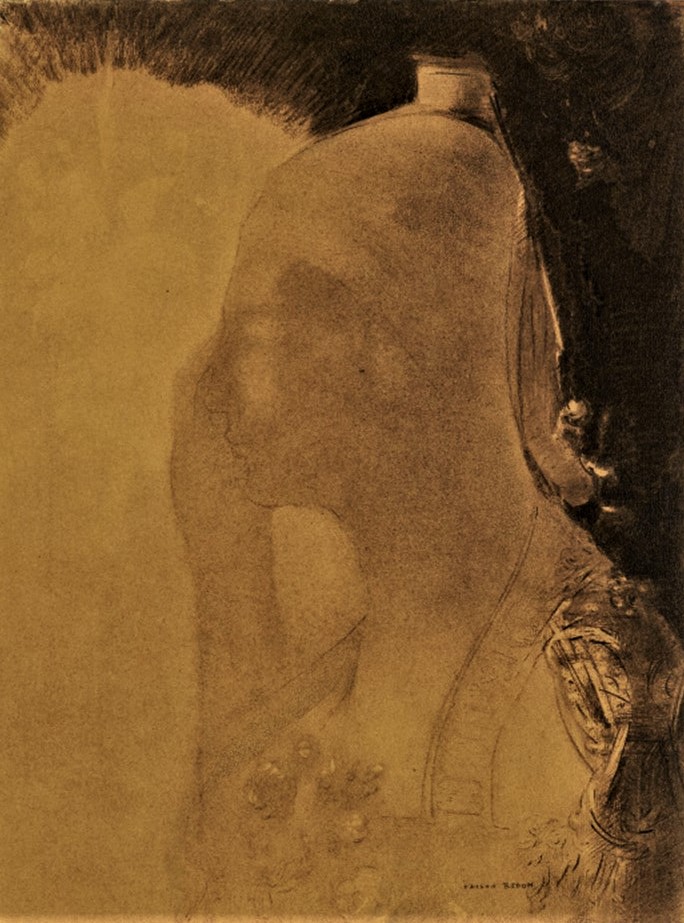 Odilon Redon: 1889, CR187, Le sommeil, 49x36, DAG Louvre (iR10;iR127;R182,no187+IVp331-334;M5a) =EPG-1889-275; =Rotterdam 1907-33