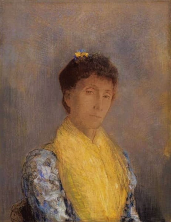 Odilon Redon: 1899ca, CR24, The yellow shawl (Camille Redon), pastel, 67x52, KMM Otterlo (M72;R182IV,p333-4+no24) =2SdA-1904-31; =DR1906-45