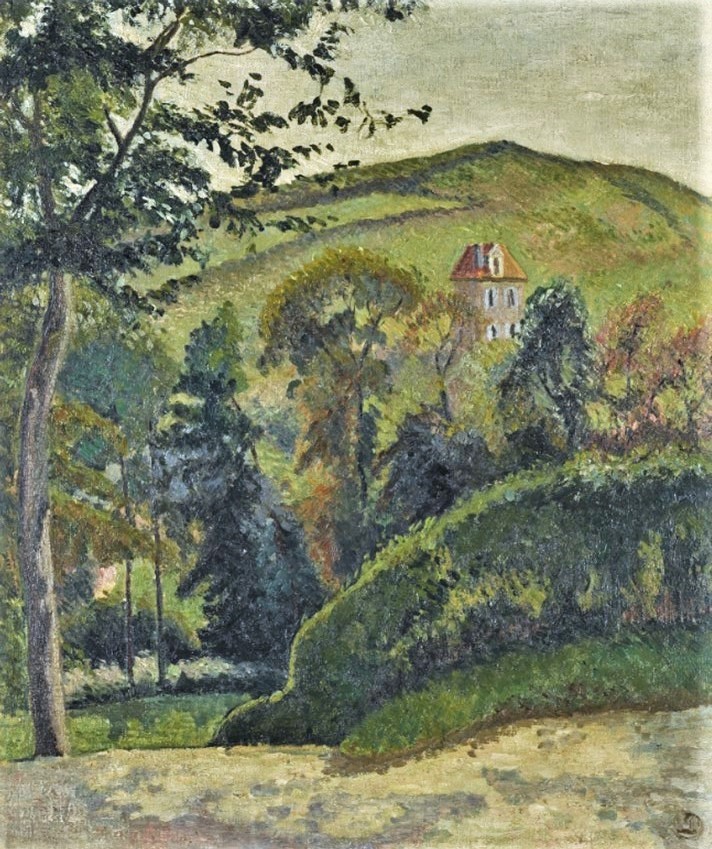 Lucien Pissarro: 1900, CR90, The Hillside, Berneval, 65x55, A2018/03/20 (iR11;iR14;iR10;R125,no90) =NEAC-1907-138