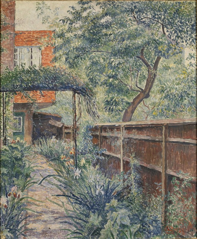 Lucien Pissarro: 1938, SDbr, My Studio Garden, 65x55, Ashmolean Oxford (iR155;aR4;aR3;M66)