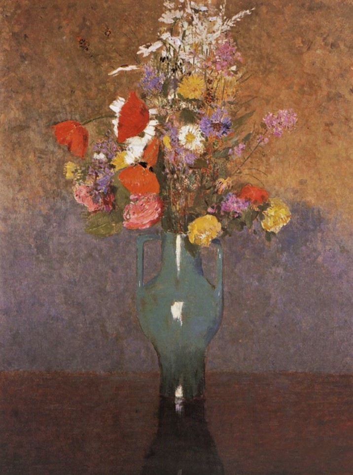 Odilon Redon: 1xxx, CR1441, Bouquet de fleurs des champs, 56x39, private (R182III,p68+IV,p334+no1441) =Rotterdam 1907-2