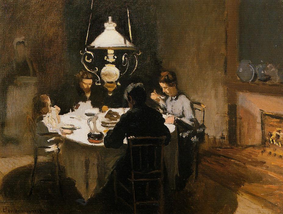 Claude Monet: 1868-69, CR129, The Dinner (Étretat), 52x65, Bührle Zurich (iRx;R22,no129;M85) =? LVM-1880-16. Provenance: Durand-Ruel (1873/02); Depeaux sale BJ1906/05/31
