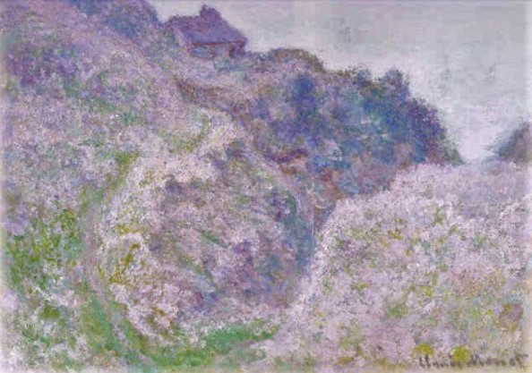 Claude Monet: 1897, CR1451, The Coastguards cabin at Varengeville, 65x81, Axx (iR13;iR10;R22,no1451) =LE-1910-148 =Strasbourg-1912
