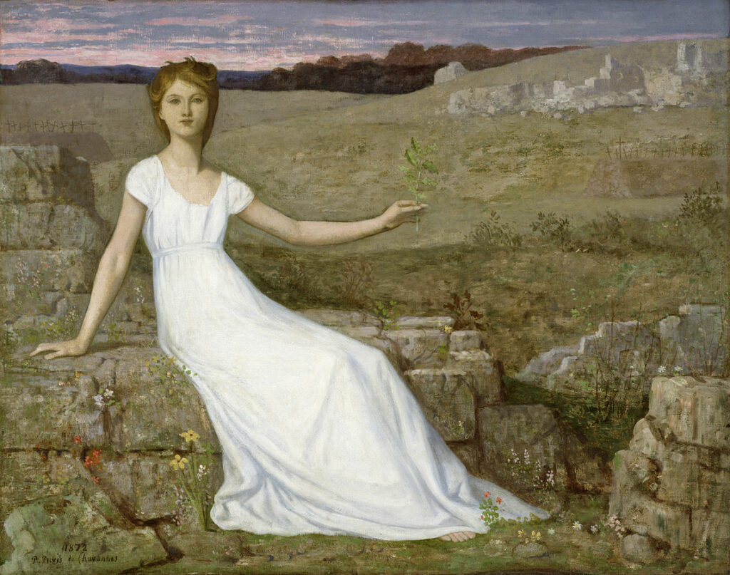 Puvis de Chavannes (1824-98): 1872, Hope, 103x130, WAM Baltimore (iR6;iR1;M24) =S1872-1282, L’Espérance