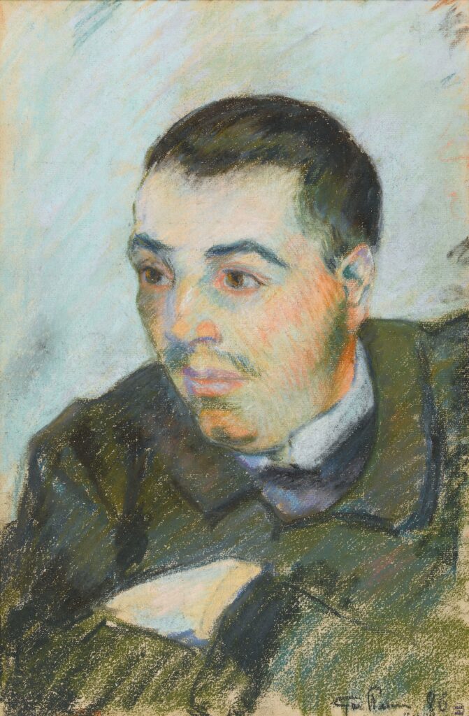 Armand Guillaumin (1841-1927): Portrait de M. J. A. , pastel. Compare: 1886, SDbr, Portrait of a man, (recto), pastel, 44x29, MPP Paris (iR195;M4;R2,p354)