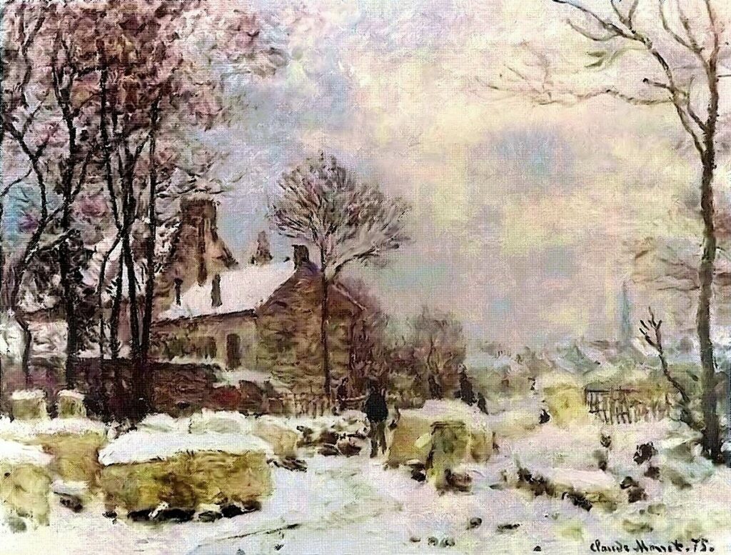 Claude Monet: 1875, CR353, Winter effect at Argenteuil, 59x80, private (iR10;iR64;R22,no353) =11LE-1904-353