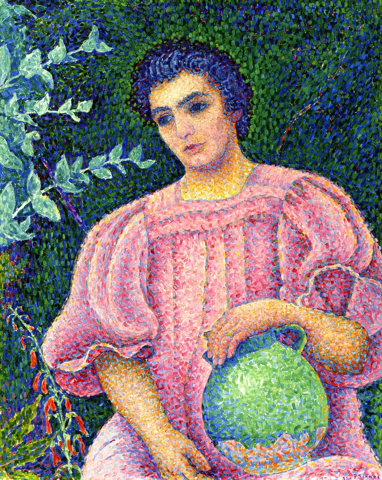 Paul Signac: 1895, CR289, Woman in Pink, 81x65, private (iRx;R106,no289) =12SdI-1996-1061