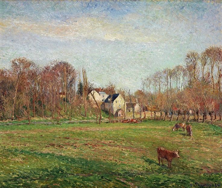 Camille Pissarro: CCP747, 1884, Petit-Moulin and a meadow at Osny, 54x66, MA Providence (iR10;iR64;R116,CCP747) =EU-C-1900-517 =11LE-1904-122
