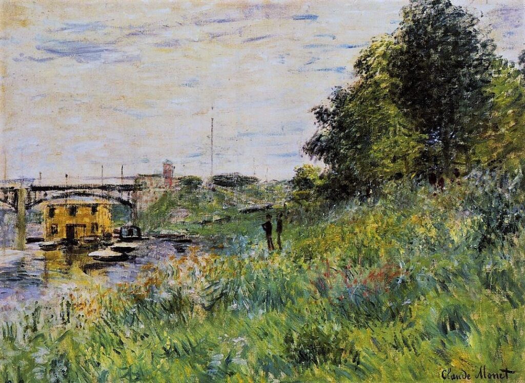 Claude Monet: 1874, CR317, The Banks of the Seine near the Bridge at Argenteuil, 54x73, private (iRx;R22,no317) Provenance: 1876/02 Caillebotte; HD1927/12/03-33 sale Mme D...