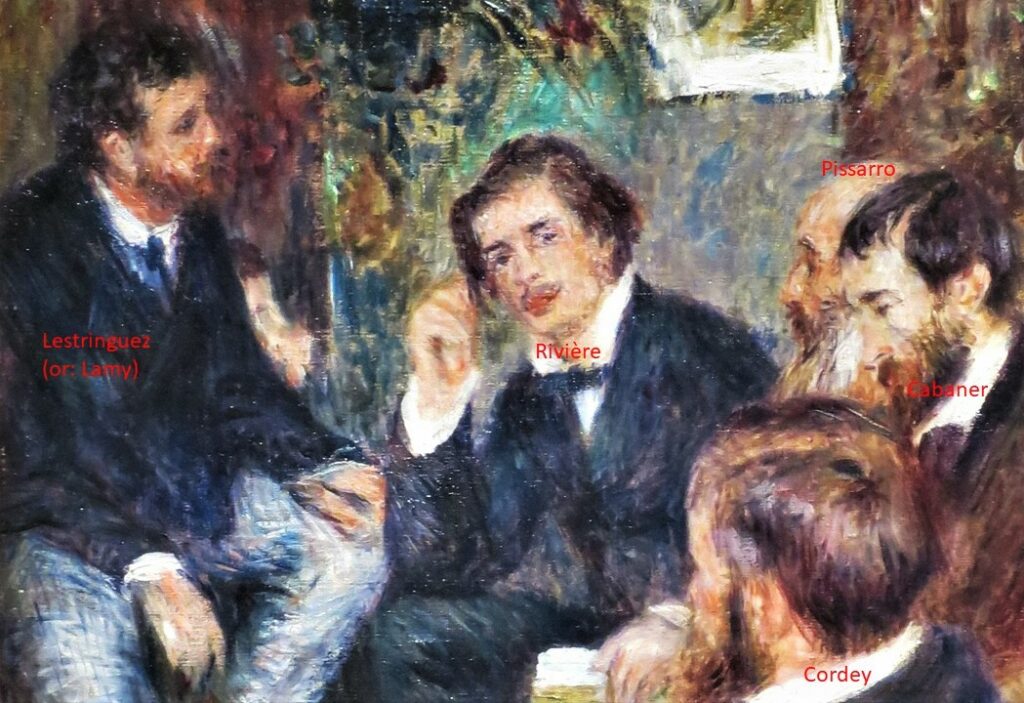 Auguste Renoir: 1876, The Artist's Studio, Rue Saint-Georges (detail), 46x38, private (iR10;R30,no264;R1,p382)