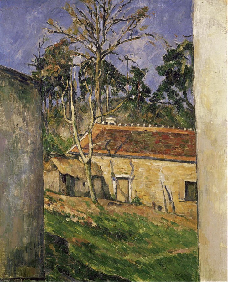 Paul Cézanne: 1879-82, FWN129=V326, Cour de ferme à Auvers, 63x52, Orsay (iR6;iR8;iR194,no129;R164,no34;R48,no331;R129,no326;M1) =Caillebotte bequest