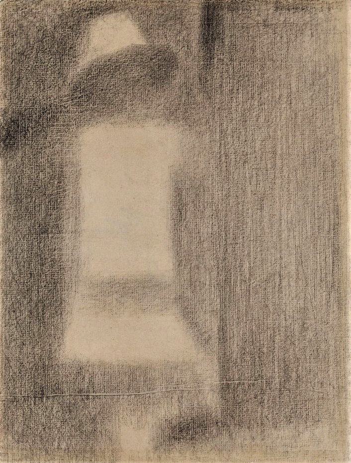 Georges Seurat: 1884-85, DR138b, Child in white, dr, 31x23, xx (iR10;iR64;R183,no138b;R162,p95) =? 1SdI-1884/12-242, 9 croquetons