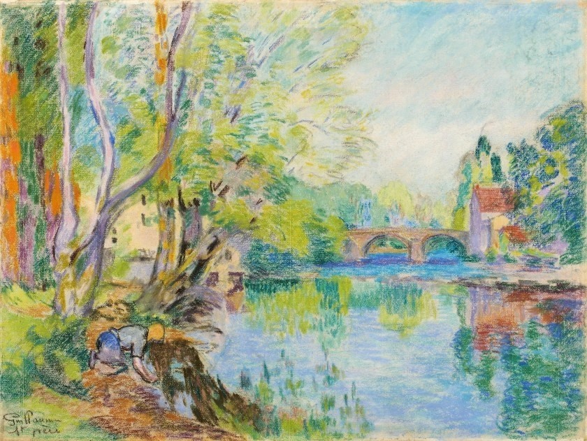 Armand Guillaumin: 1903ca, Saint-Père-sur-Vézelay, pastel, 47x63, A2017/11/28 (iR11;iR15) =? Druet-1909-59, Saint-Père 1905