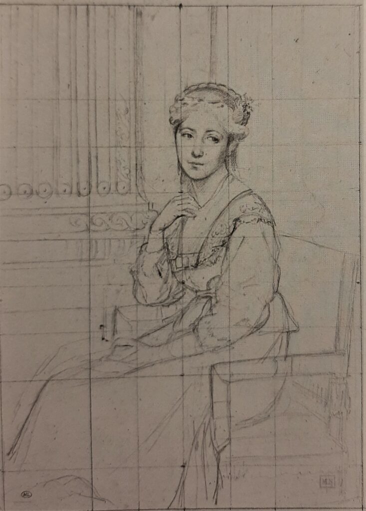 Marie Bracquemond: 1860ca, Portrait of a woman (Louise), dr, 29x21, DAG Louvre (R168,p233;iR23;M5)