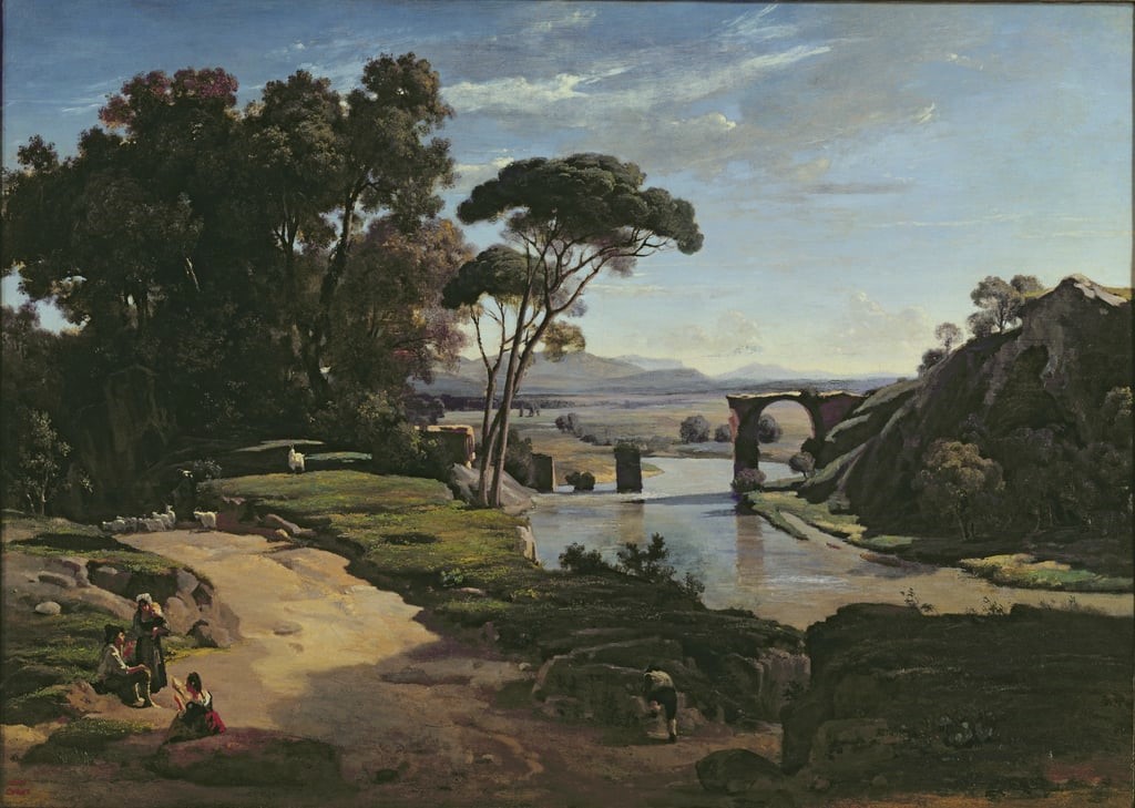 Corot (1796-1875): 1826-27, CR199, The bridge at Narni, 67x93, NGC Ottawa (iR155;iR10;iR39;iR1;R222,p27;R61,no6;R119,no199;M113) =S1827-221, Vue prise à Narni
