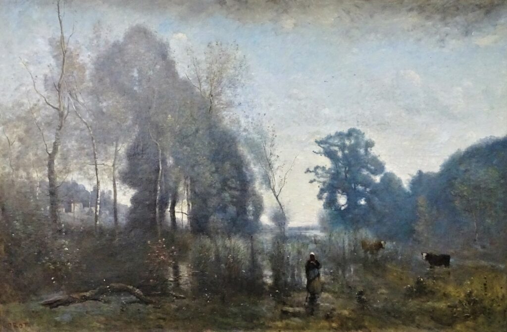 Corot (1796-1875): 1868, CR1641, Un matin à ville d'Avray, 102x155, MBA Rouen (HW18;iR1;iR23;iR10;R14,p71;M12) =S1868-587
