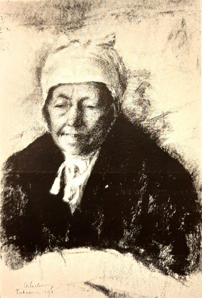 Albert Lebourg: 1891, SDbl (Puteaux 1891), 1CR2070, Portrait of his mother, fusain, 46x31, xx (R390,no2070)
