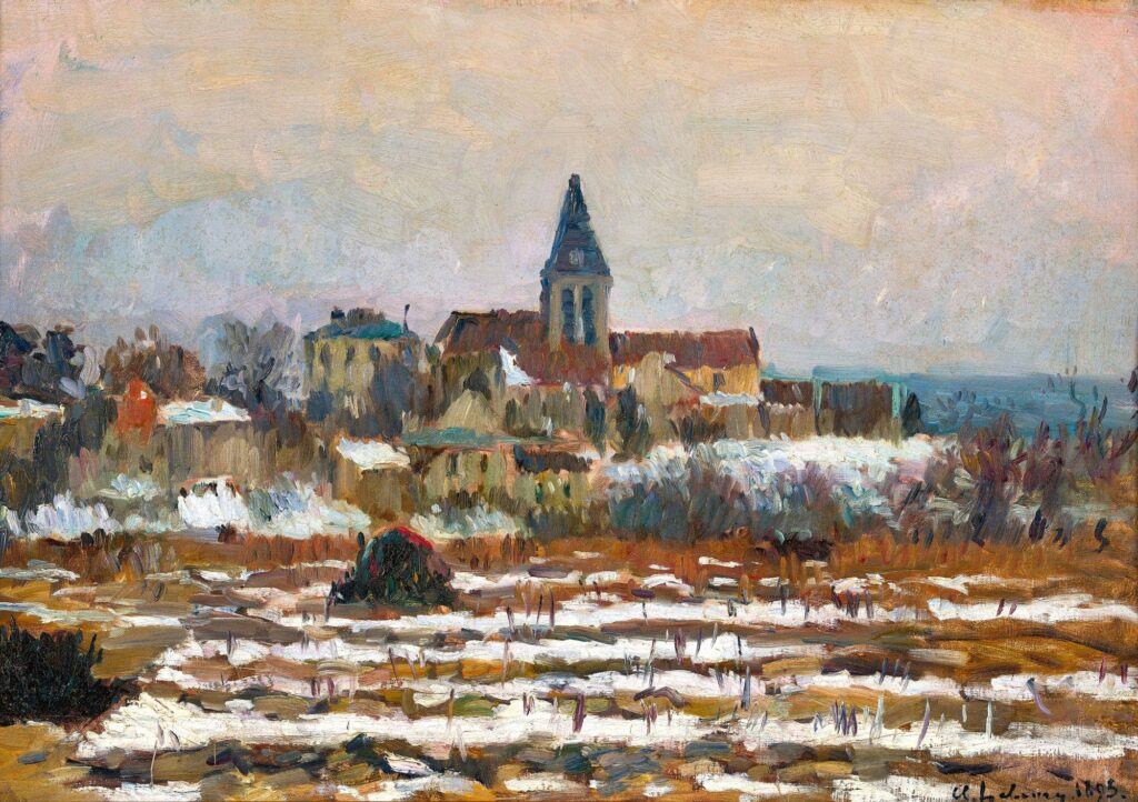 Albert Lebourg: 1895, SDbr, Herblay-sur-Seine, neige, 46x65, A2023/05/12 (iR17;iR10;iR13;iR1) =?? SNBA-1895-765, A Herblay; l’hiver