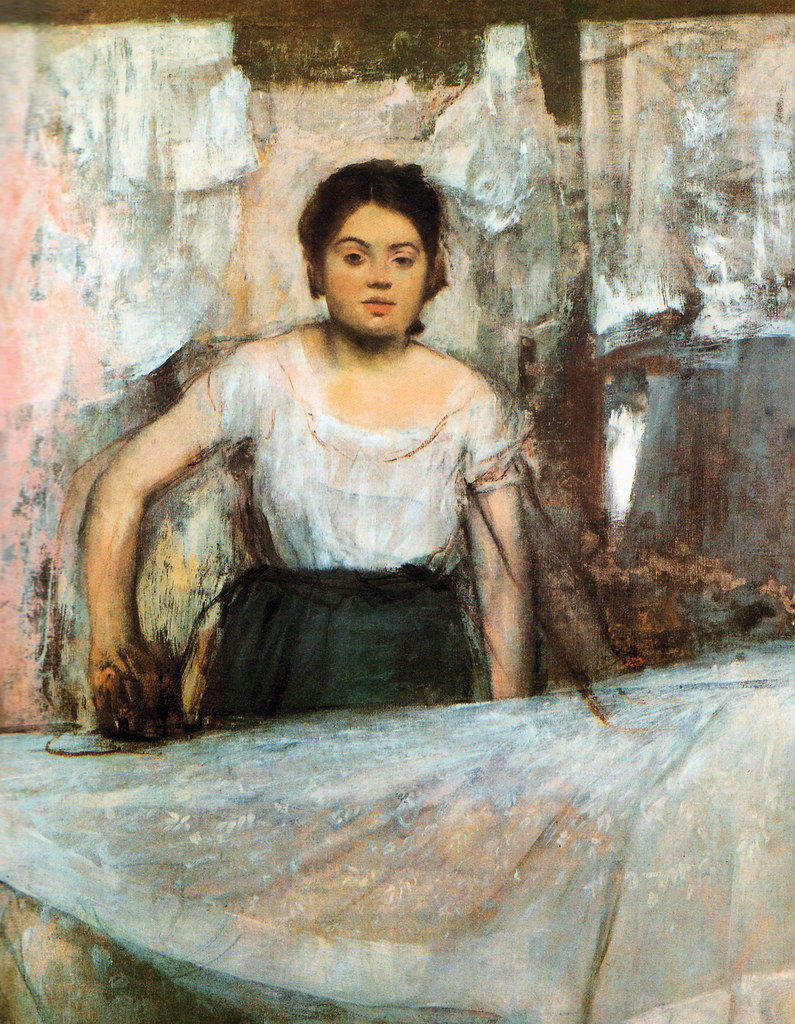 Edgar Degas: 1869ca, CR216, La repasseuse (Woman Ironing), 93x73, NP Munich (iR10;iR94;iR2;aR23;R114,no216;R26,no364;M53) =?? 6IE-1881-19, Blanchisseuse