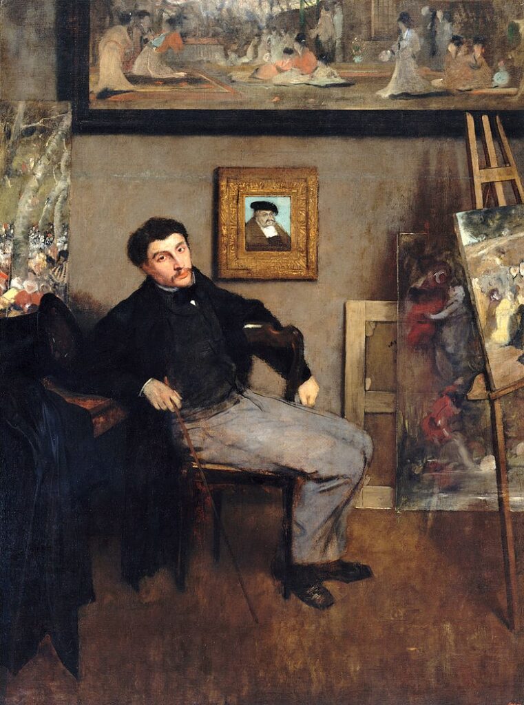 Edgar Degas: 1868, CR175, Portrait of James-Jacques-Joseph Tissot (1836-1902), 151x112, Metropolitan (iR6;iR2;R26,no240;M23)