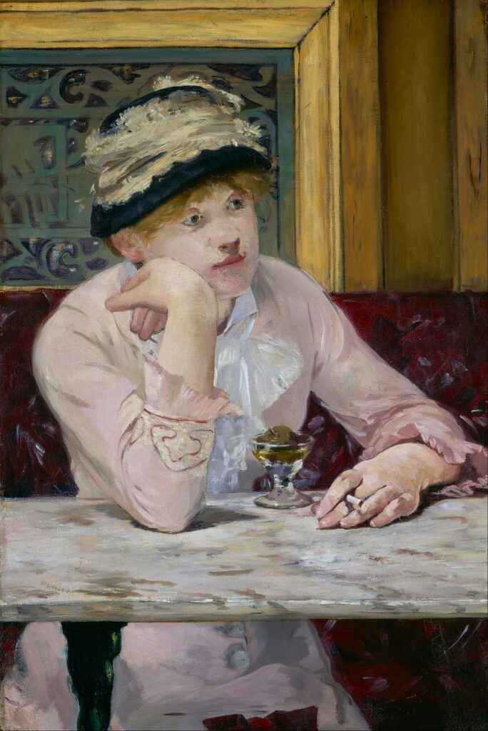 Edouard Manet (1832-83): 1876-78ca, RW282, La Prune (Plum Brandy; Nouvelle Athènes), 74x50, NGA Washingon (iR10;iR5;iR8;aR1;R88I,p627;R213,no191;R120,no282;M21) =LVM-1880-4; =ENBA-1884-86 (appartient à M. Charles Deudon)