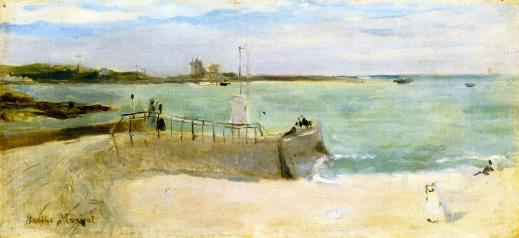 Berthe Morisot: 1875, 1=2CR55, The Jetty (On the beach; Isle of Wight), 24x51, VMFA Richmond (iR2;iR6;R2,p169;R90II,p42;R100,no55;R186,no55;M220) Provenance: sale 1879/03/29-76; Chocquet; sale 1899/07/01-86; Pridoneff?. Expos: =?? 2IE-1876-171, West Cowes, Île de Wight; =BVc-1892-14; =DR1902-53; =London-1905-GG-164