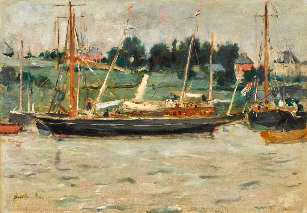 Berthe Morisot: 2IE-1876-172, Le bateau à vapeur =? 1875, CR56, The steam boat, 32x45 (56x69), Axx (iR10;iR94;iR14;iR6;R90II,p42;R100,p27+no56;R2,p163)