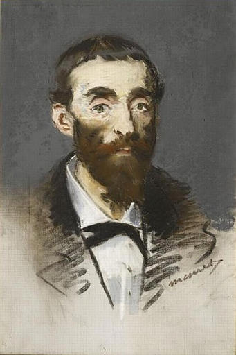 Édouard Manet (1832-83): 1880-81, RWp30, Portrait of Cabaner (Jean de Cabanes), musician, pastel, 54x35, Orsay (iR10;iR6;R213,no136;R120II,no.p30;M1) =ENBA-1884-134