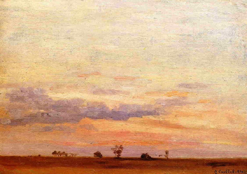 Gustave Caillebotte: 1872-78ca, CR532, La Plaine de la Brie (étude de ciel), 31x43, private (iR2;iR10;R102,no532)