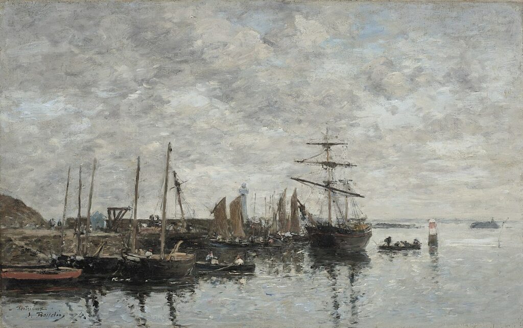 Eugène Boudin: 1874, Portrieux, le port, 37x58, A2020/10/08 (iR6;iR15)
