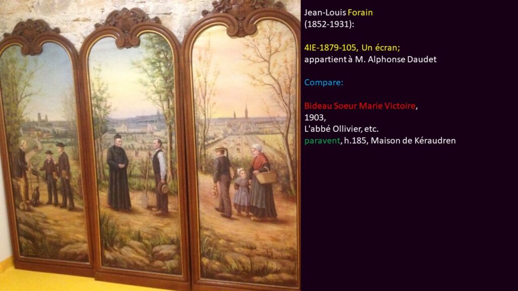 Jean-Louis Forain: 4IE-1879-105, Un écran; appartient à M. Alphonse Daudet. Compare: