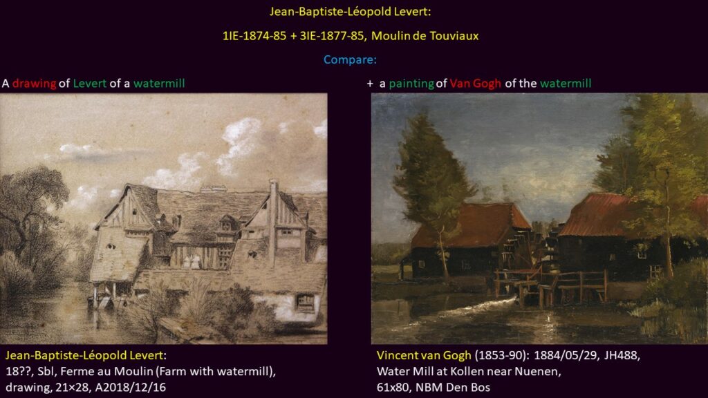 Jean-Baptiste-Léopold Levert: 1IE-1874-85 + 3IE-1877-85, Moulin de Touviaux. Compare: