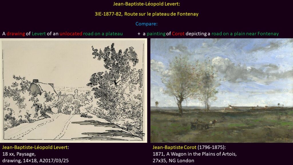 Jean-Baptiste-Léopold Levert: 3IE-1877-82, Route sur le plateau de Fontenay. Compare: