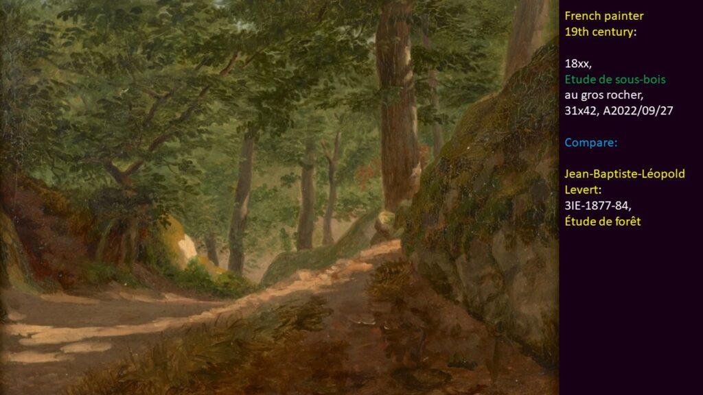 Jean-Baptiste-Léopold Levert: 3IE-1877-84, Étude de foret. Compare: