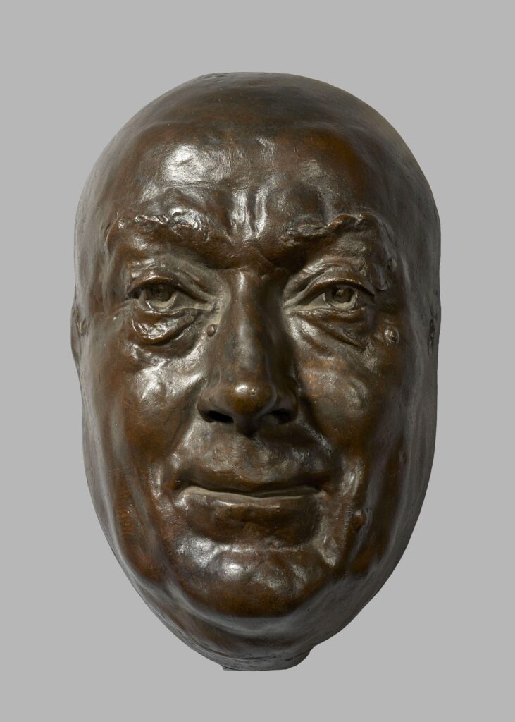 Zacharie Astruc: 18xx, Masque de Théodore de Banville (1823-91), bronze, h24, A2020/09/29 (iR17;iR1) Compare: SdAF-1889-3990, Portraits masques; sculpture.