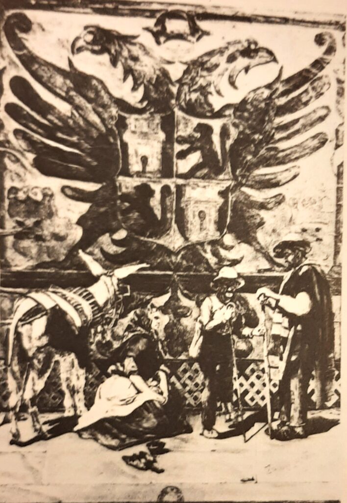 Zacharie Astruc: 1872-73, Les aigles de Visagra (Toledo), wc (R420,fig.73) =!? S1874-1869, Les aigles de Visagra, à Tolède (Espagne); aquarelle