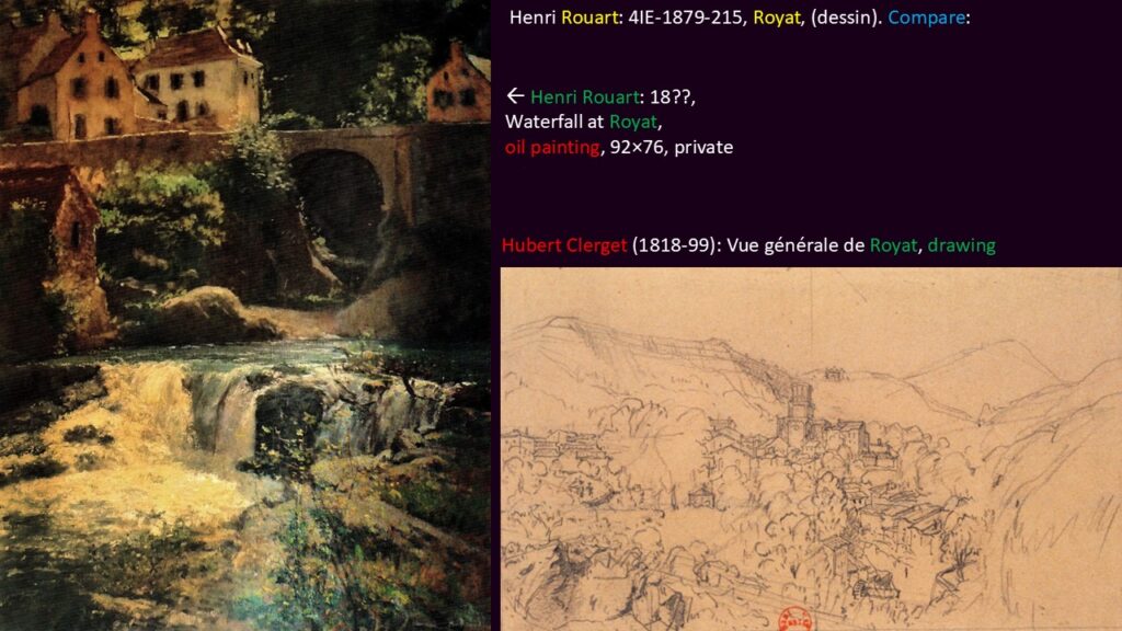 Henri Rouart: 4IE-1879-215, Royat, (dessin). Compare: