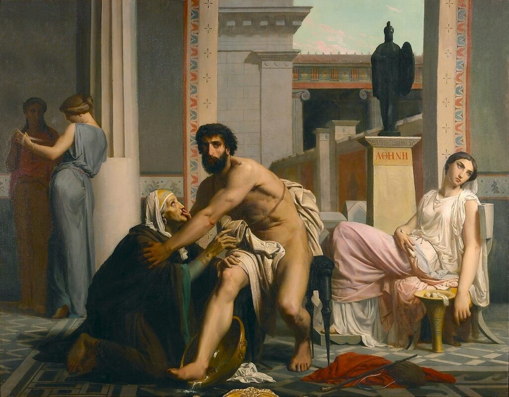 Bouguereau (1825-1905): 1849, Ulysse reconnu par Euryclée, 112x145, MBA La Rochelle (aR1;iR6) PdR-1849 concours