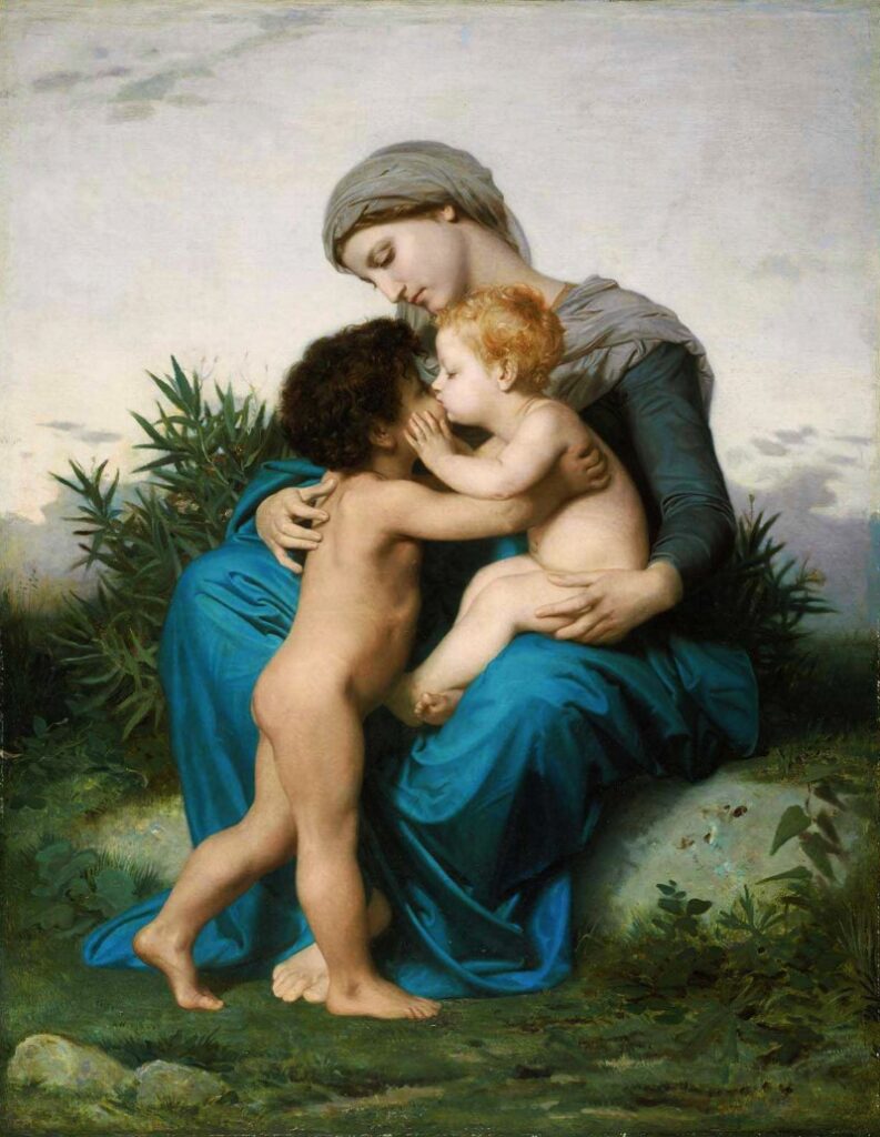 Bouguereau (1825-1905): 1854, Fraternal love, 147x114, MFA Boston (iR4;iR1) =EU=S1855-2600, L’amour fraternel -> 2nd class medal
