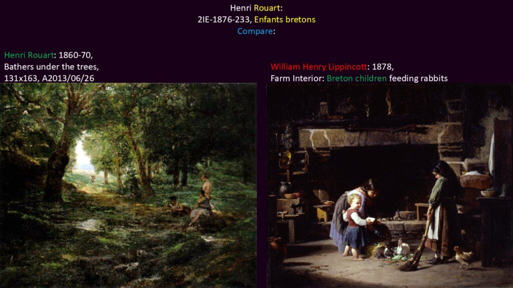 Henri Rouart: 2IE-1876-233, Enfants bretons. Compare: