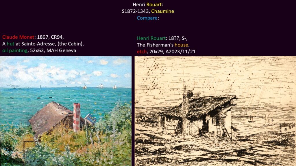 Henri Rouart: S1872-1343, Chaumine. Compare: