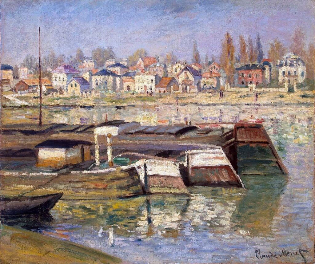 Claude Monet: 1873, CR269, Sbr, La Seine à Asnières, 55x74, Hermitage (iR6;iR10;iR7;iR40;R22,no269;R88II,p451;M95) Provenance: =? HD1875/03/24-7 -> Manet (325fr); Victor Desfossés; sale 1899/04/26-45.