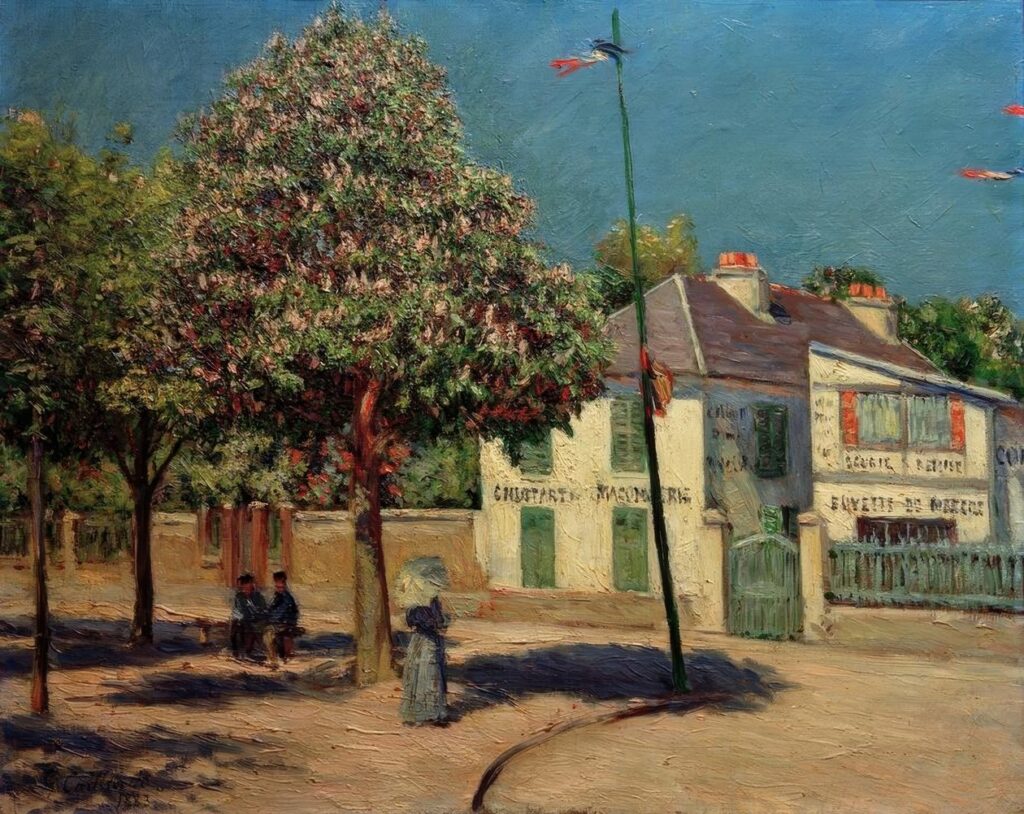 Gustave Caillebotte: 1883, SDbl, 1CR244+2CR263, La place du marché (Boulevard Héloïse, Argenteuil), 65x82, MP Pontoise (iR155;iR10;iR6;iR2;R102;R1,p369;M175)Expo: DR1894-37, La promenade d'Argenteuil.