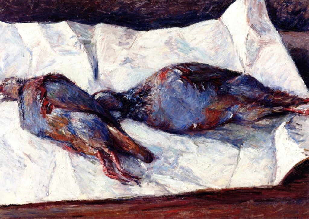 Gustave Caillebotte: 1881ca, Sbr, 1CR179=2CR194, Two partridges (Deux perdreaux), 38x55, private (iR2;R102,no194;R101,no179) Expos: DR1894-102; SdA1921-2739.
