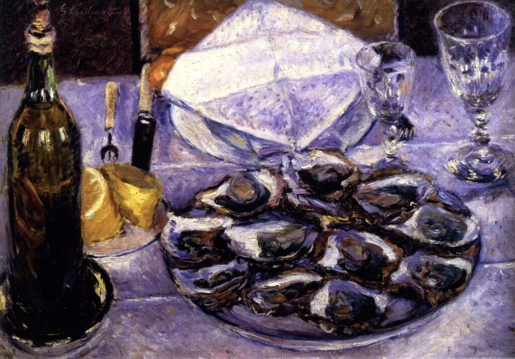 Gustave Caillebotte: 1881ca, Stl, 1CR180=2CR195, Still life with oysters, 38x54, A2009/06/23 (iR2;iR11;R102,no195;R101no180) Expo: DR1894-68.