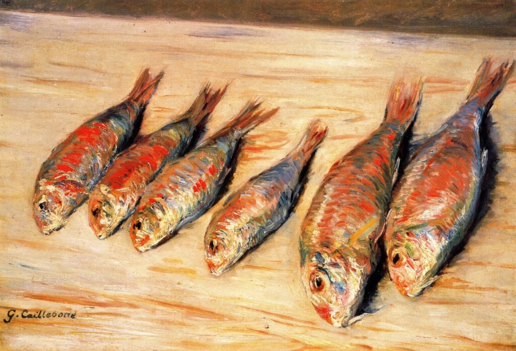 Gustave Caillebotte: 1882ca, Sbl, 1CR213=2CR237, Mullet (Rougets), 39x56, A2005/11/01 (iR2;iR11;R102,no237;R101,no213) Expo: DR1894-64. Provenance: 1894 Martial Caillebotte; 1895ca Ambroise Vollard.