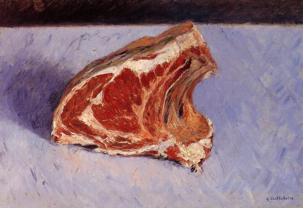 Gustave Caillebotte: 1882ca, Sbl, 1CR223=2CR245, Rib of beef, 38x55, private (iR2;R102,no245;R101,no223) Expo: DR1894-63.