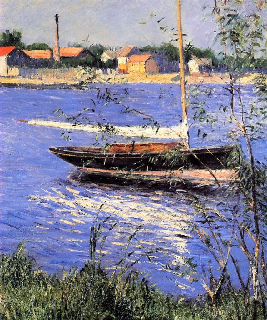 Gustave Caillebotte: 1886ca, Sbr, 1CR360=2CR348, Anchored boat on the Seine at Argenteuil, 65x54, A1985/05/14 (iR2;iR14;R102,no348;R101,no360) Expo: DR1894-24 -> Jean Blum; Durand-Ruel.